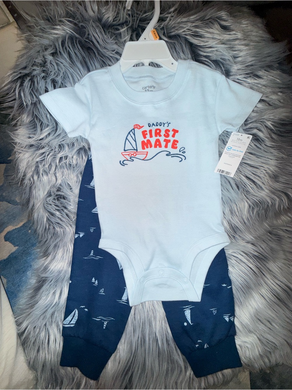 Carter's Light Blue "Daddy's First Mate" Set